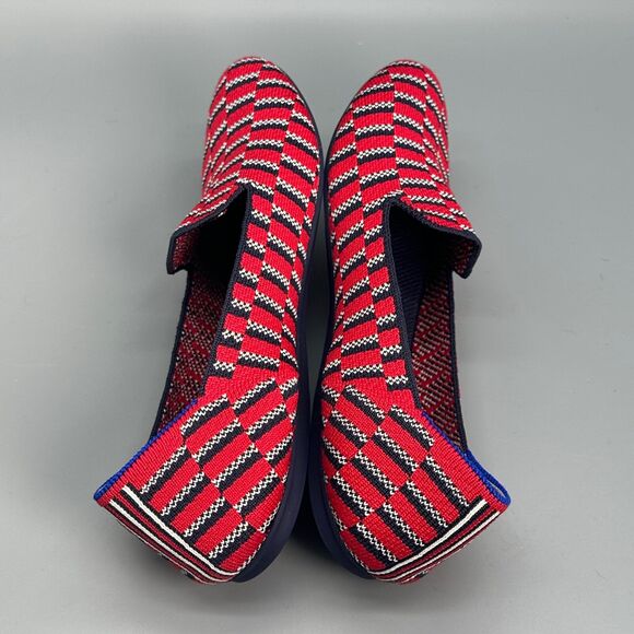 Rothy's Cherry Red Mosaic Loafers Red Ballet Flat Shoe Slip On - Picture 6 of 10